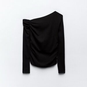 Zara Black Off-Shoulder Top